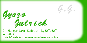 gyozo gulrich business card